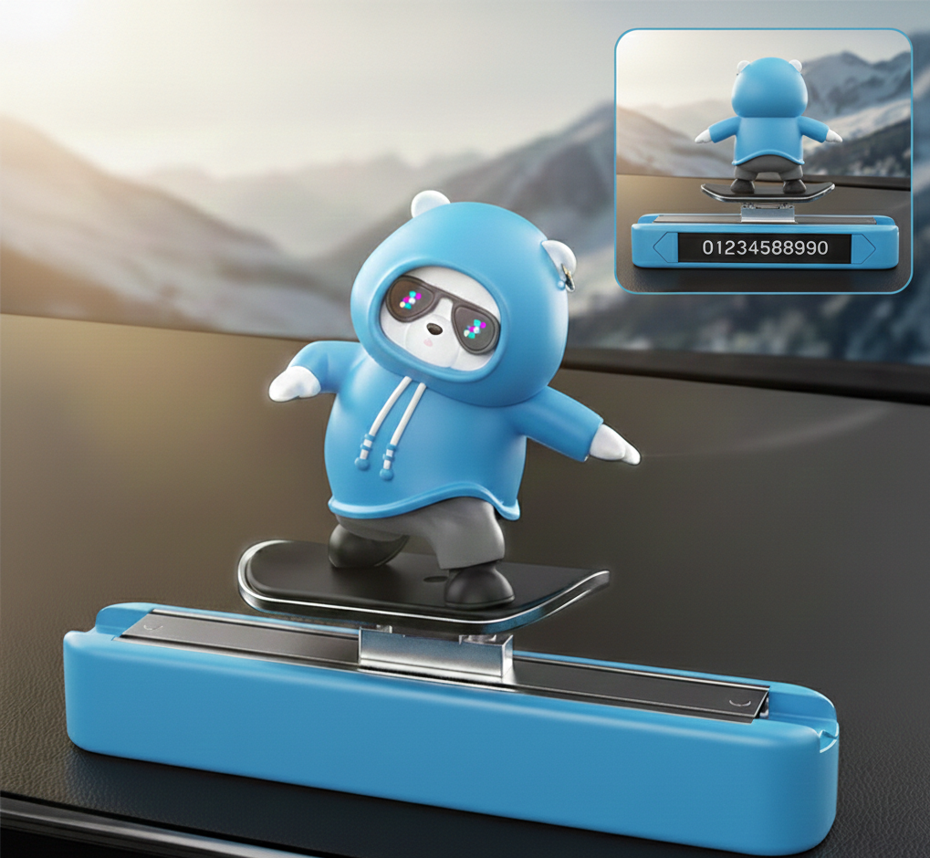 Hareketli Kaykay Figürlü Araç Numaratörü 